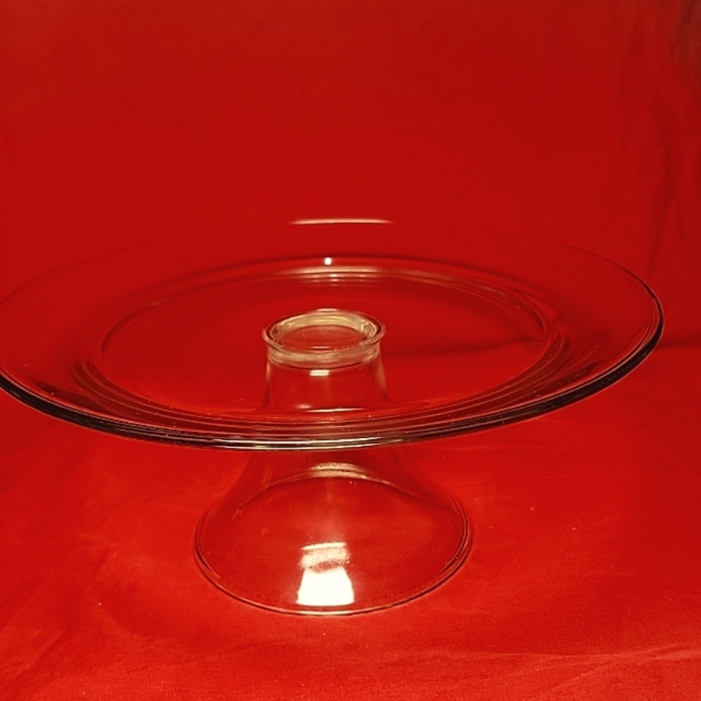 Glass Cake Pedestal, 10 1/2"